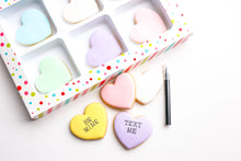 Load image into Gallery viewer, Convo Heart with Personal Message Cookies